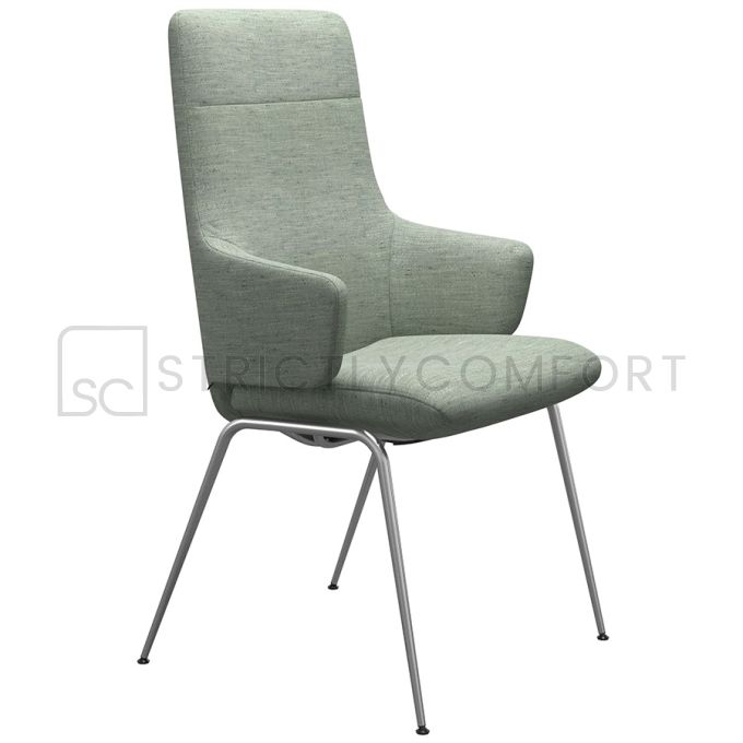 Stressless Large Dining Chair with Arms, High Back and D300 Legs