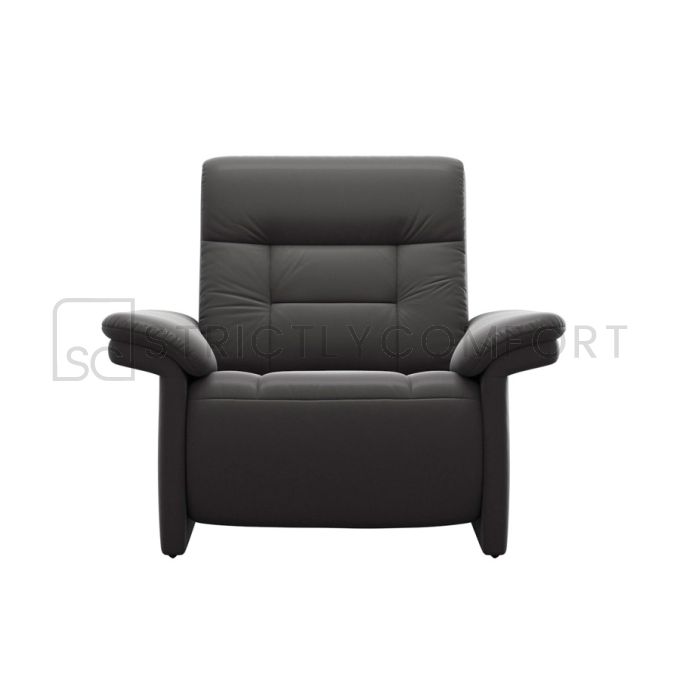 Stressless Mary Recliner Chair in Paloma Rock Leather, featuring Upholstered Arms 