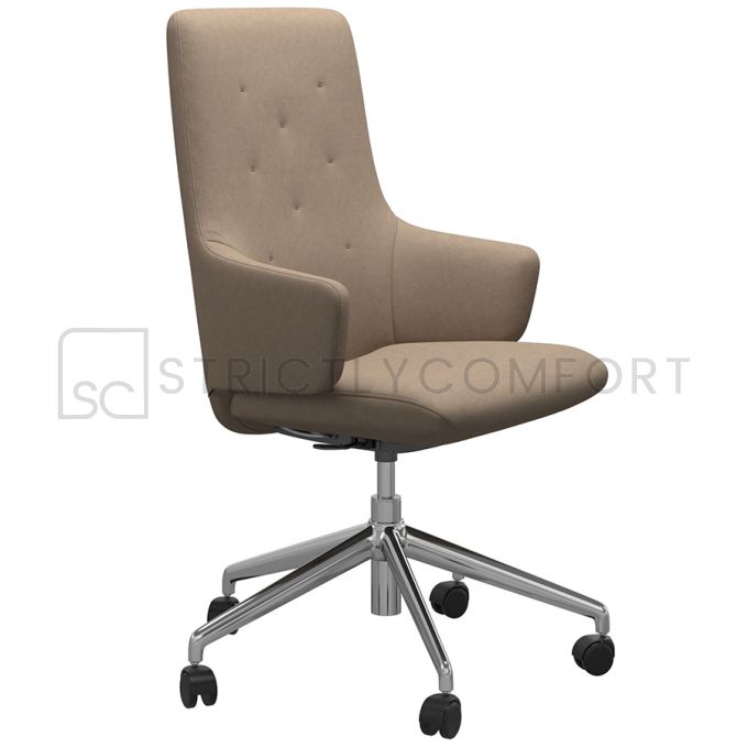 Stressless Laurel Home Office Dining Chair with Arms and High Back