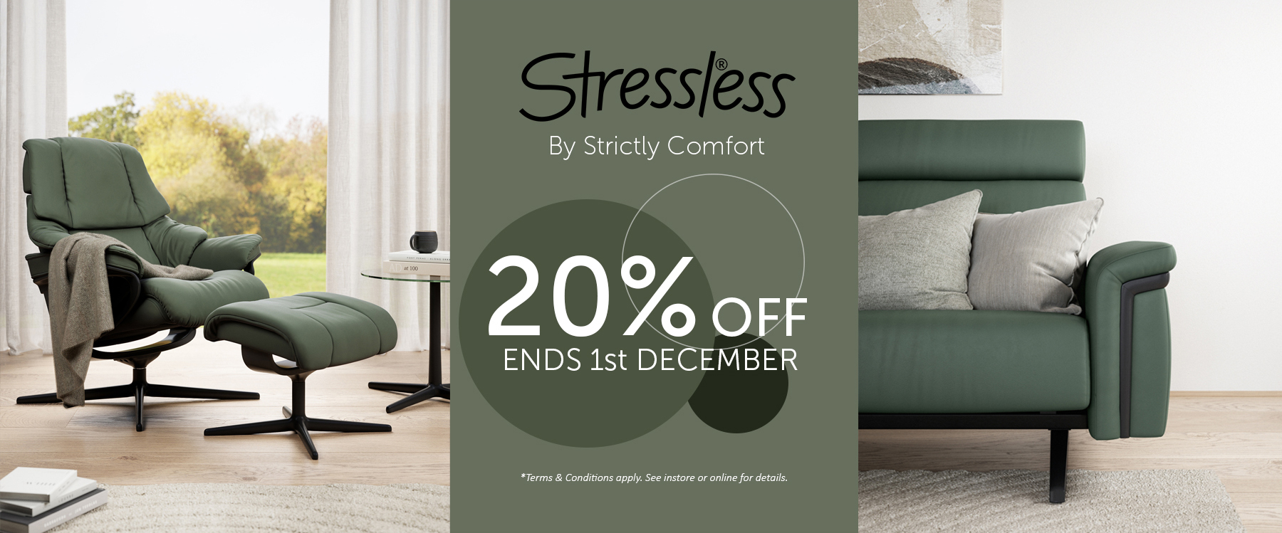 Stressless Autumn Sales is On. Enjoy 20% off Entire Stressless Recliner Furniture Range